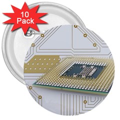 Technics Design Element Set Pattern Graphic Symbol 3  Buttons (10 Pack)  by danenraven