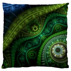 Abstract Pattern Design Art Fabric Decoration Standard Premium Plush Fleece Cushion Case (one Side) by danenraven