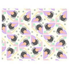 Pattern Pastel Drawing Art One Side Premium Plush Fleece Blanket (medium) by Uceng
