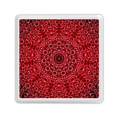 Red Wallpaper Mandala Pattern Art Memory Card Reader (square) by Uceng