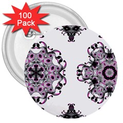 Frame Border Picture Frame 3  Buttons (100 Pack)  by Uceng