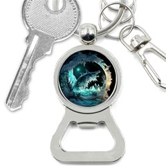 Sculpture Dinosaur Shark Frozen Winter Fantasy Bottle Opener Key Chain by Ravend