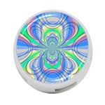 Fractal Geometry Mathematics Gradient Ovals Math 4-Port USB Hub (One Side) Front