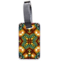 Background Abstract Fractal Annotation Texture Luggage Tag (two Sides) by Ravend