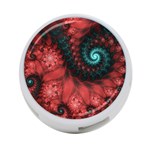 Fractal Spiral Vortex Pattern Art Digital 4-Port USB Hub (One Side) Front