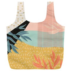Leaves Pattern Design Colorful Decorative Texture Full Print Recycle Bag (xxxl) by Ravend