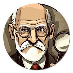 Ai Generated Psychotherapist Psychology Therapy Magnet 5  (round) by danenraven