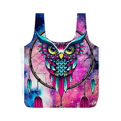Owl Dreamcatcher Full Print Recycle Bag (m) by Jancukart