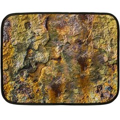 Rusty Orange Abstract Surface One Side Fleece Blanket (mini) by dflcprintsclothing