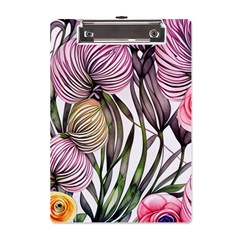 Charming And Cheerful Watercolor Flowers A5 Acrylic Clipboard by GardenOfOphir
