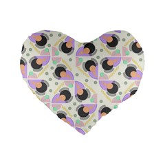 Pattern Pastel Drawing Art Standard 16  Premium Heart Shape Cushions by Ravend