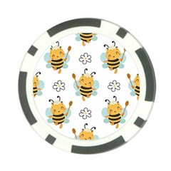 Art Bee Pattern Design Wallpaper Background Poker Chip Card Guard (10 Pack) by Ravend