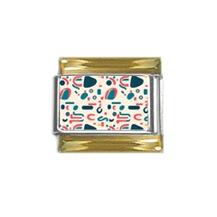Shapes Pattern  Gold Trim Italian Charm (9mm) by Sobalvarro