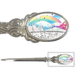 Rainbow Fun Cute Minimal Doodle Drawing Arts Letter Opener by Ravend