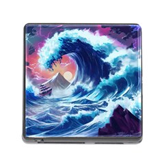 Storm Tsunami Waves Ocean Sea Nautical Nature Memory Card Reader (square 5 Slot) by Ravend