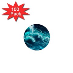 Thunderstorm Tsunami Tidal Wave Ocean Waves Sea 1  Mini Buttons (100 Pack)  by Ravend