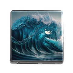 Tsunami Waves Ocean Sea Water Rough Seas 3 Memory Card Reader (square 5 Slot) by Ravend