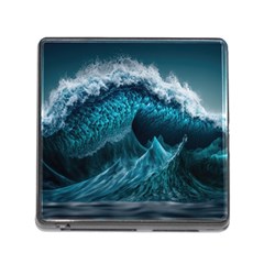 Tsunami Waves Ocean Sea Water Rough Seas 6 Memory Card Reader (square 5 Slot) by Ravend