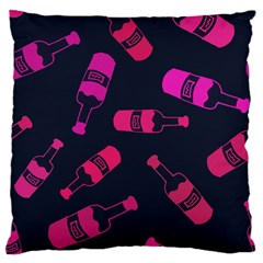Wine Wine Bottles Background Graphic Standard Premium Plush Fleece Cushion Case (one Side) by Ravend
