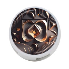 Ai Generated Swirls Space Design Fractal Light 3d Pattern 4-port Usb Hub (one Side) by Ravend
