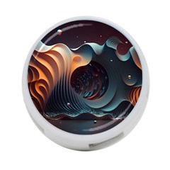 Ai Generated Space Design Fractal Light Motion 4-port Usb Hub (one Side) by Ravend