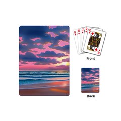 Sunset Over The Beach Playing Cards Single Design (mini) by GardenOfOphir