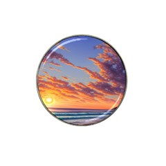 Summer Sunset Over Beach Hat Clip Ball Marker by GardenOfOphir