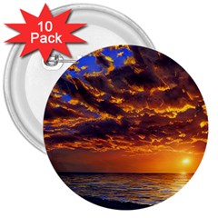 Orange Sunburst 3  Buttons (10 Pack)  by GardenOfOphir