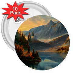 Dazzling Sunset 3  Buttons (10 Pack)  by GardenOfOphir