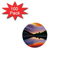 Flaming Sunset 1  Mini Buttons (100 Pack)  by GardenOfOphir