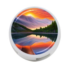 Flaming Sunset 4-port Usb Hub (two Sides) by GardenOfOphir