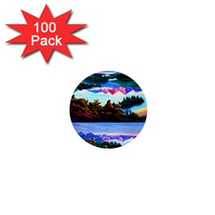 Solemn Soft Pastel Sunset 1  Mini Buttons (100 Pack)  by GardenOfOphir