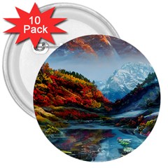 Breathtaking Landscape Scene 3  Buttons (10 Pack)  by GardenOfOphir