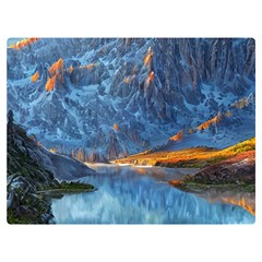 Majestic Lake Landscape Premium Plush Fleece Blanket (extra Small) by GardenOfOphir