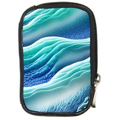 Pastel Beach Wave I Compact Camera Leather Case by GardenOfOphir