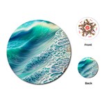 Pastel Beach Wave Playing Cards Single Design (Round) Front