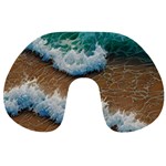 Abstract Waves Summertime On The Sea Travel Neck Pillow Front