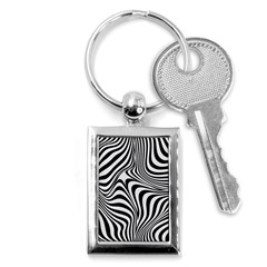 Pattern Geometric Lines Shapes Design Art Key Chain (rectangle) by Ravend