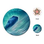 Summer Ocean Waves Playing Cards Single Design (Round) Front