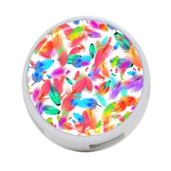 Feathers Pattern Background Colorful Plumage 4-port Usb Hub (one Side) by Ravend