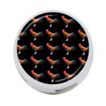 Background Pattern Chicken Fowl Cockerel Livestock 4-Port USB Hub (One Side) Front