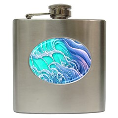 The Beauty Of Waves Hip Flask (6 Oz) by GardenOfOphir