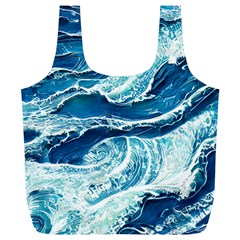 Summer Ocean Waves Full Print Recycle Bag (xl) by GardenOfOphir