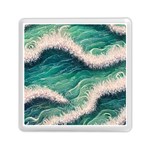 Blue Wave Pattern Memory Card Reader (Square) Front