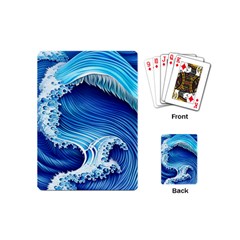 Watercolor Wave Playing Cards Single Design (mini) by GardenOfOphir