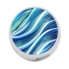 Blue Ocean Waves 4-port Usb Hub (one Side) by GardenOfOphir