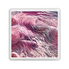 Abstract Pink Ocean Waves Memory Card Reader (square) by GardenOfOphir