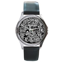 Arctic Monkeys Round Metal Watch by Jancukart