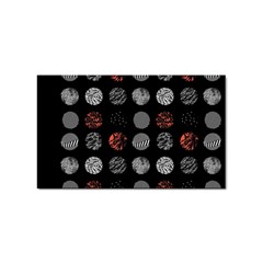 Black And Multicolored Polka Dot Artwork Digital Art Sticker Rectangular (10 Pack) by Jancukart