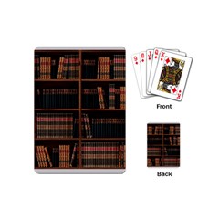 Books Bookshelf Bookcase Library Playing Cards Single Design (mini) by Ravend